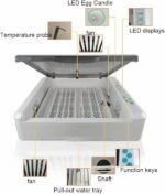 Egg Incubator, 36 Eggs Incubator Automatic Hatching for Chickens Duck Goose Bird Quail Poultry Hatcher Intelligent Control Pull-Out Water Tray
