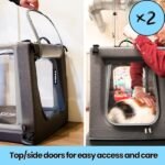 PureVent Pet Oxygen Chamber - Safe Veterinary-Grade Oxygen Therapy Cage for Dogs, Cats, Birds and Animals - Built-in Ventilation for Pets up to 30lbs